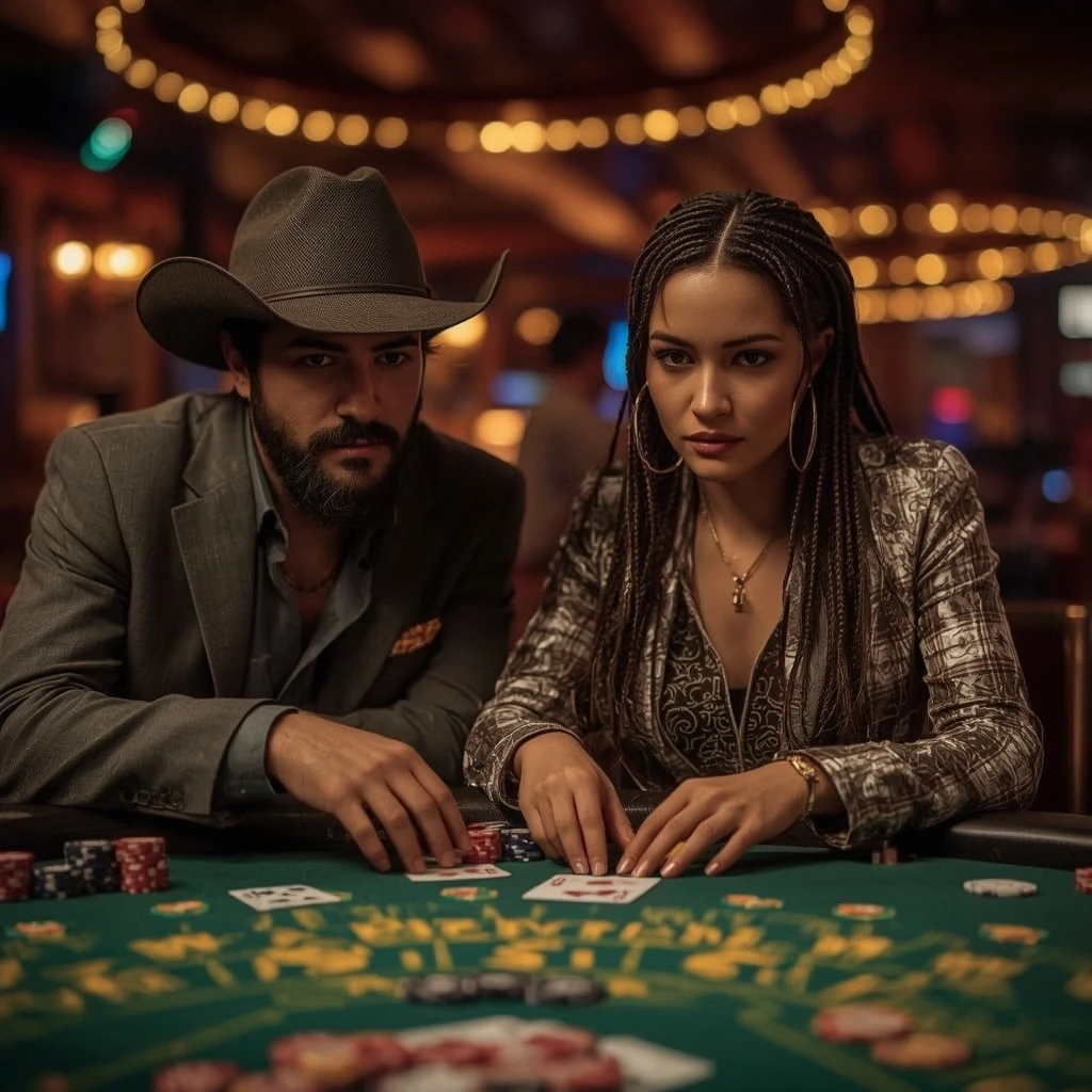 foto de dos jugadores de póker GOBET CASINO